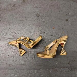 EGO Gold Strappy Heels